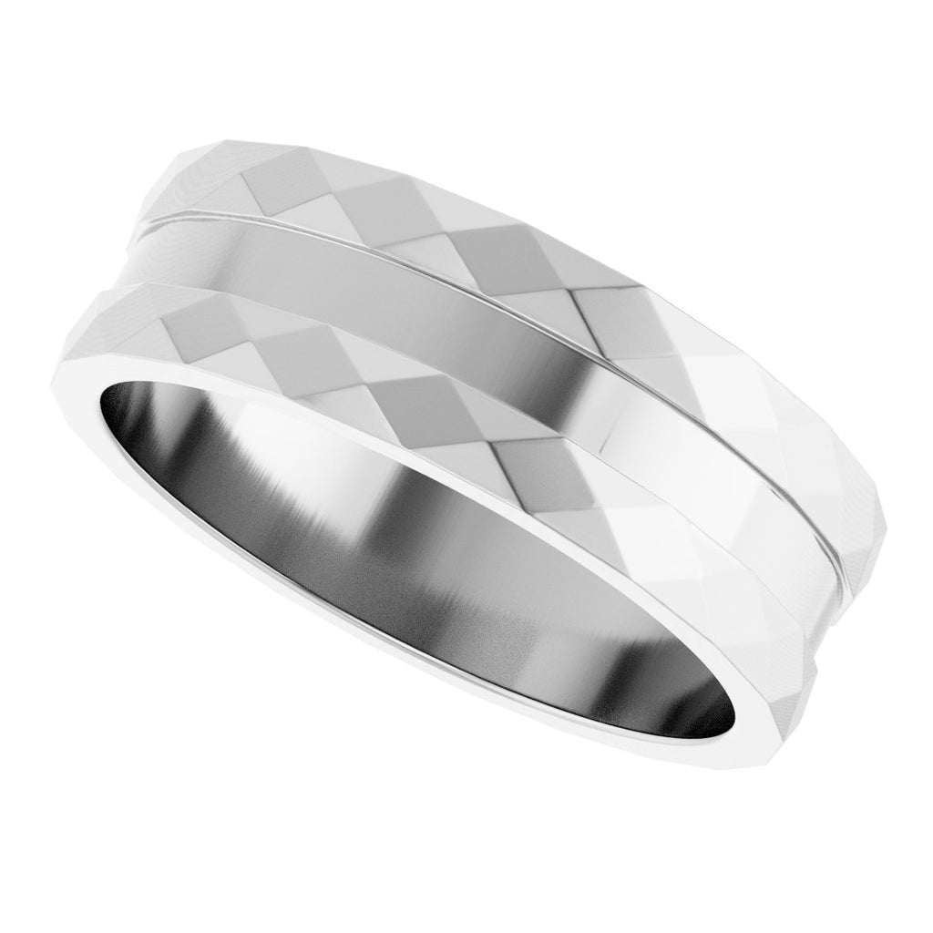 Geometric Faceted Grooved Flat Band