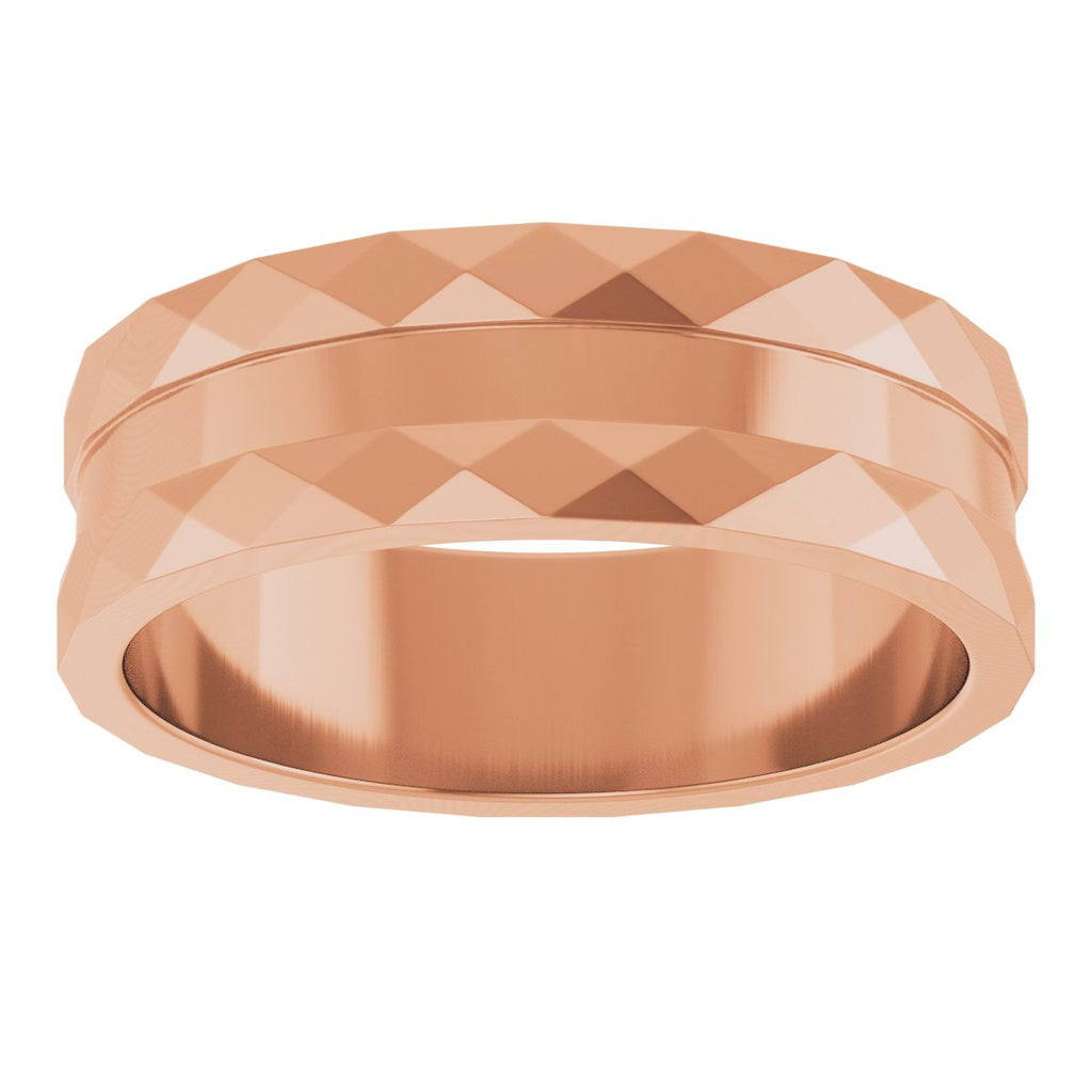 Geometric Faceted Grooved Flat Band