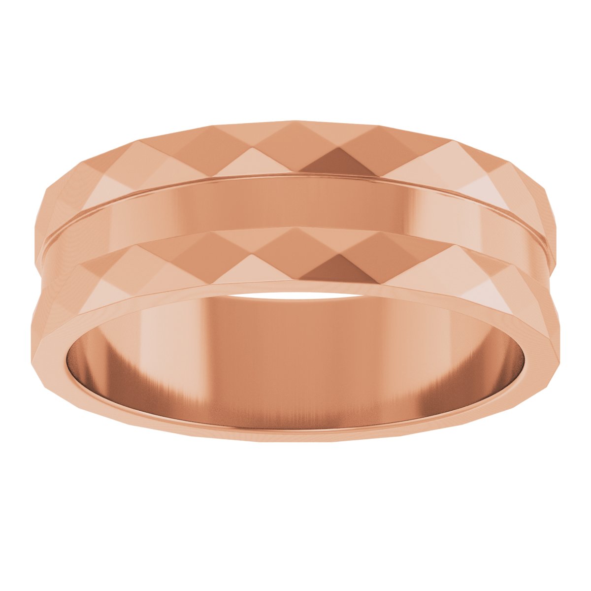 Geometric Faceted Grooved Flat Band