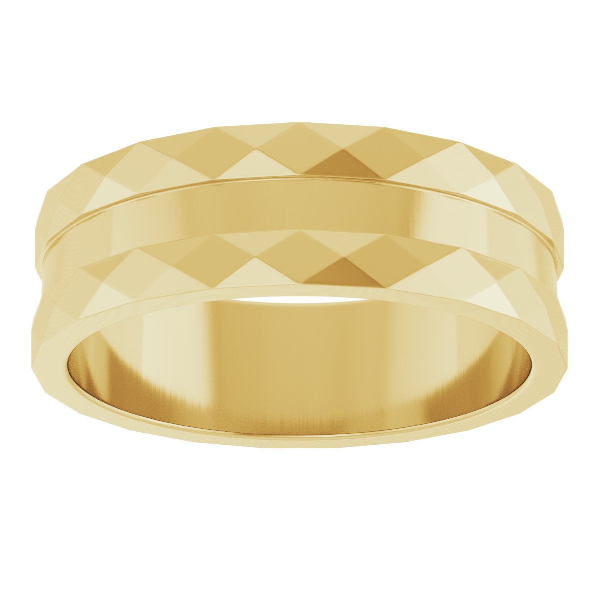 Geometric Faceted Grooved Flat Band