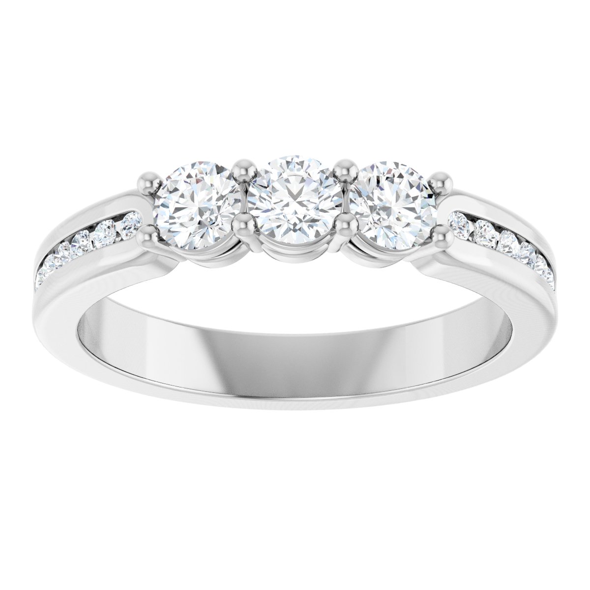Three-Stone Anniversary Band
