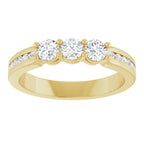 Three-Stone Anniversary Band