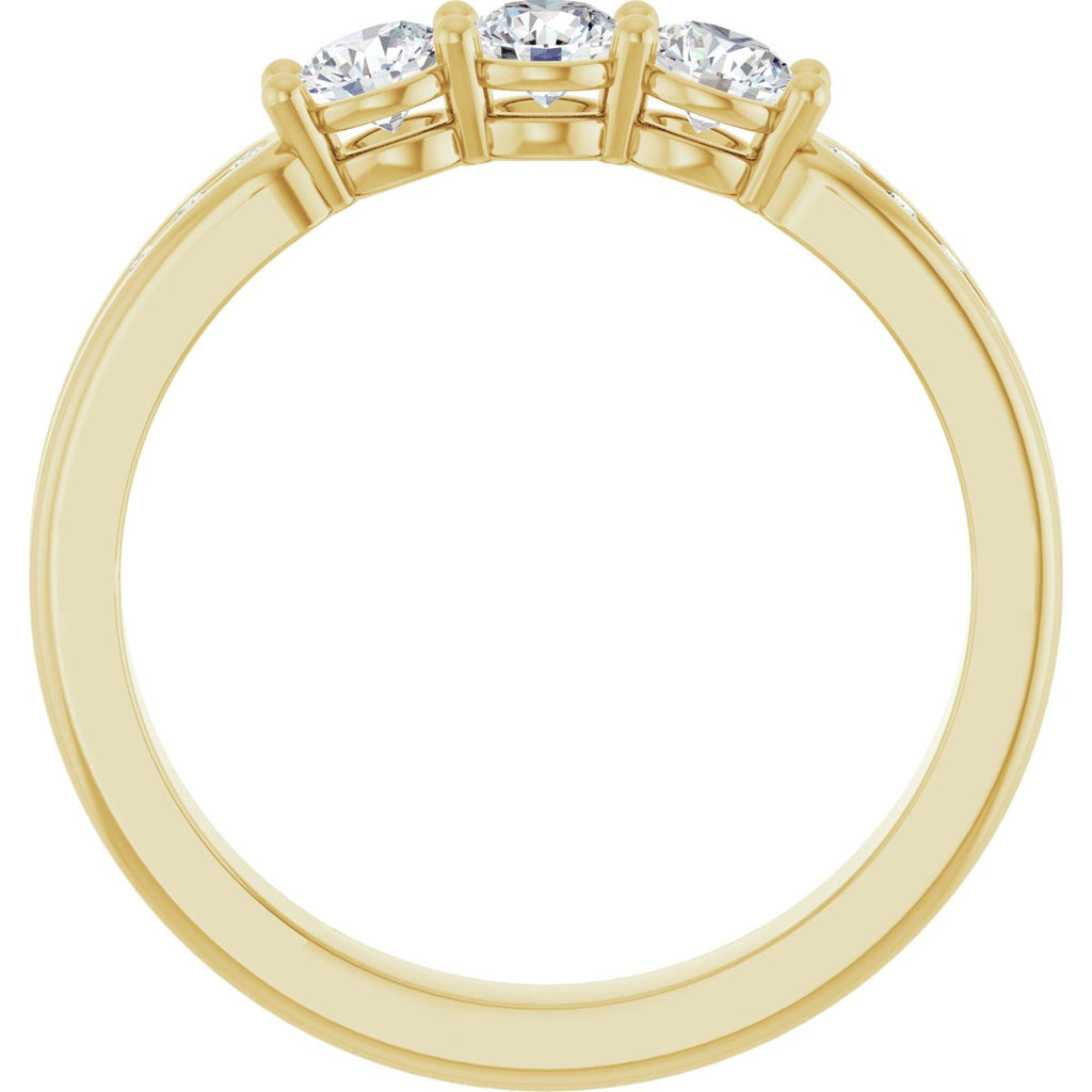 Three-Stone Anniversary Band