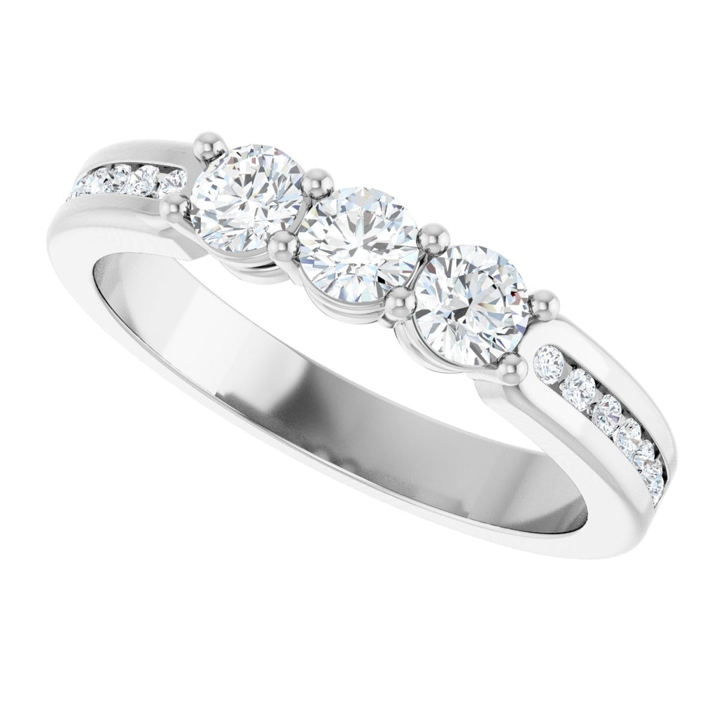 Three-Stone Anniversary Band