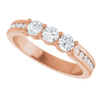 Three-Stone Anniversary Band