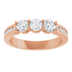Three-Stone Anniversary Band