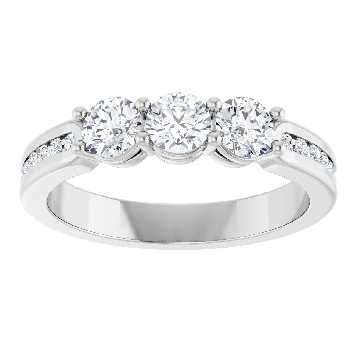 Three-Stone Anniversary Band