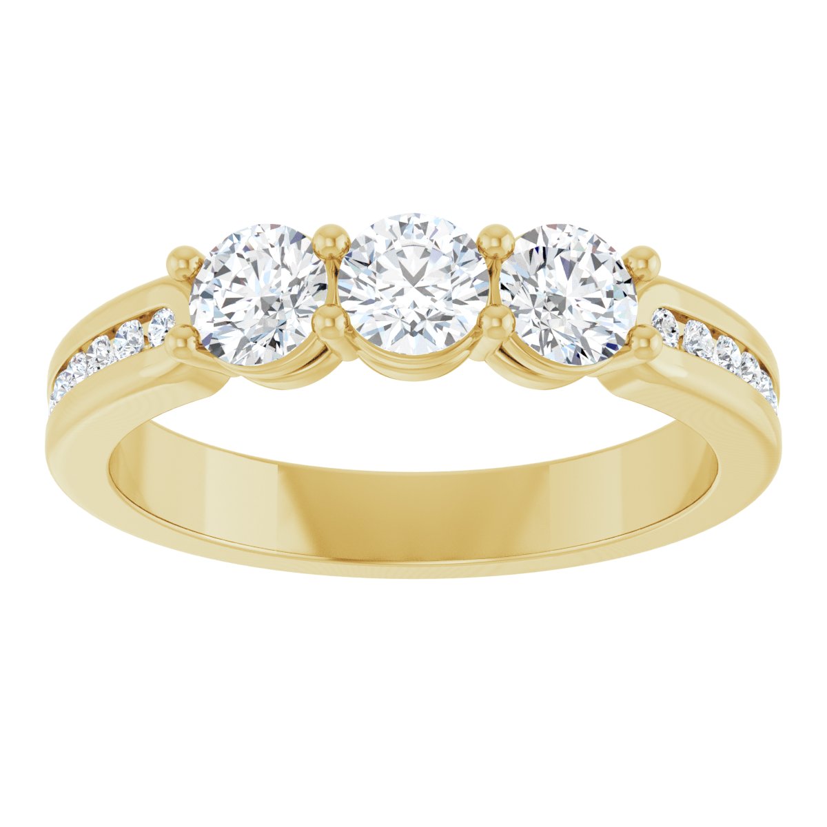 Three-Stone Anniversary Band