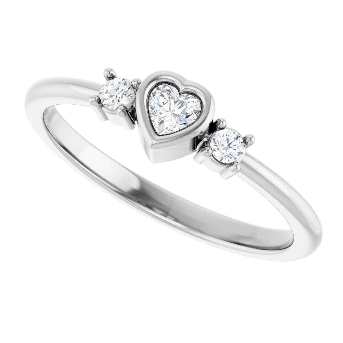 Accented Heart Ring