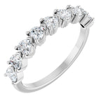 Nine-Stone Heart Anniversary Band