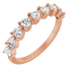 Nine-Stone Heart Anniversary Band