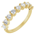Nine-Stone Heart Anniversary Band
