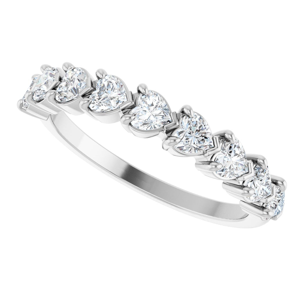 Nine-Stone Heart Anniversary Band