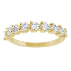 Nine-Stone Heart Anniversary Band