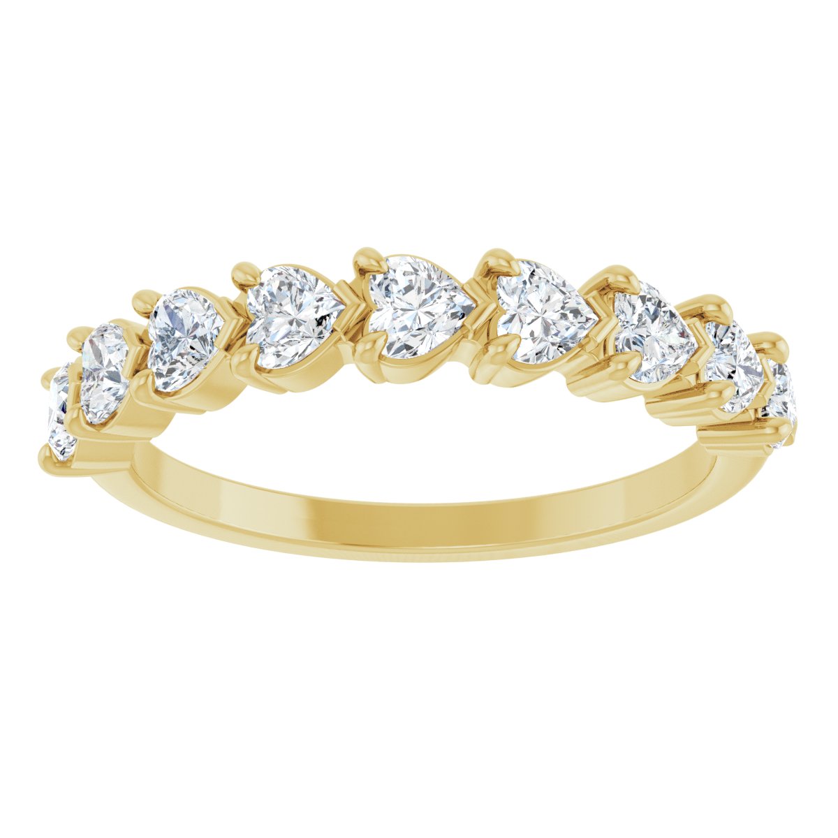 Nine-Stone Heart Anniversary Band