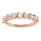 Nine-Stone Heart Anniversary Band