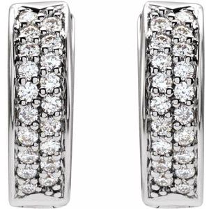 Accented Hinged Hoop Earrings
