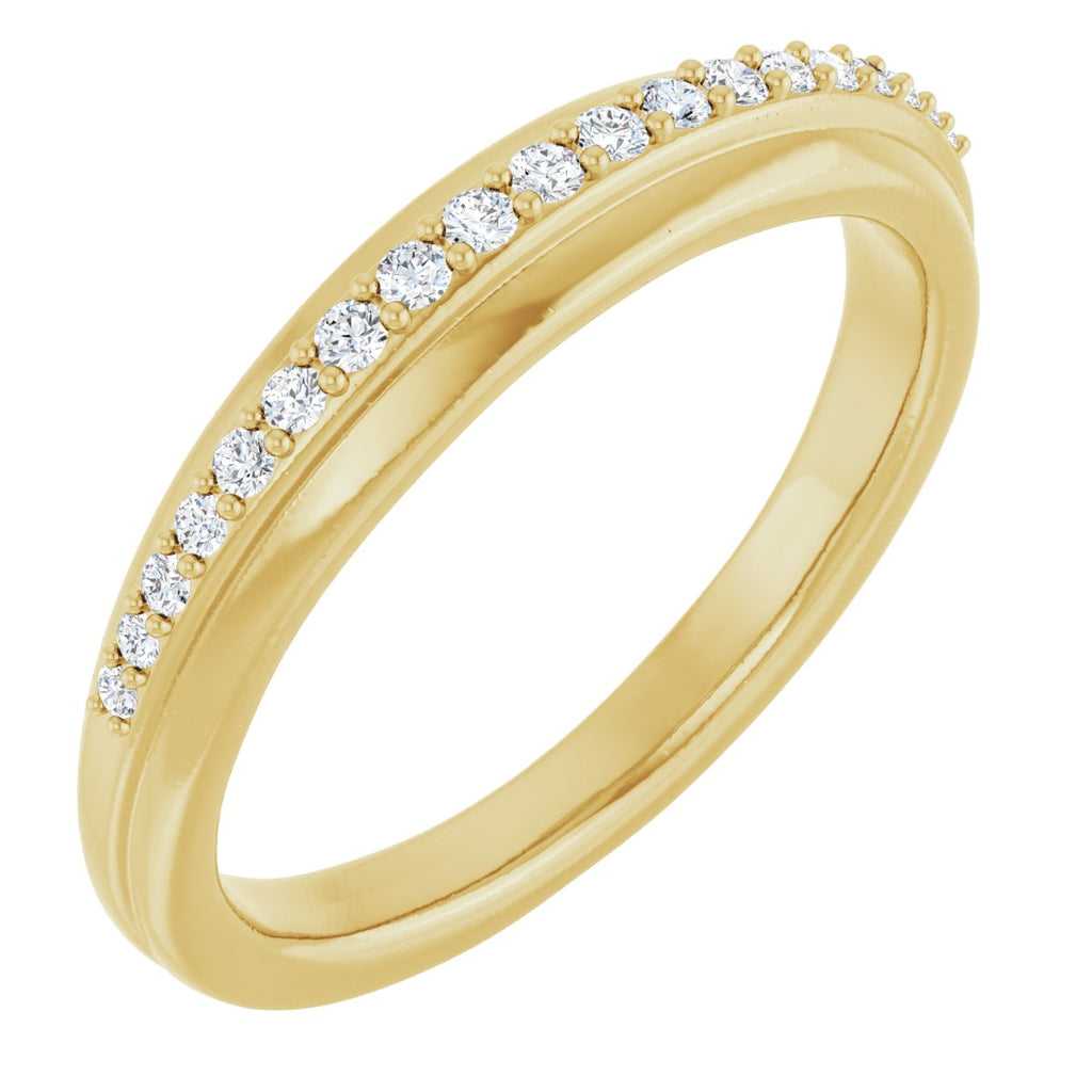 Bezel-Set Halo-Style Engagement Ring or Band