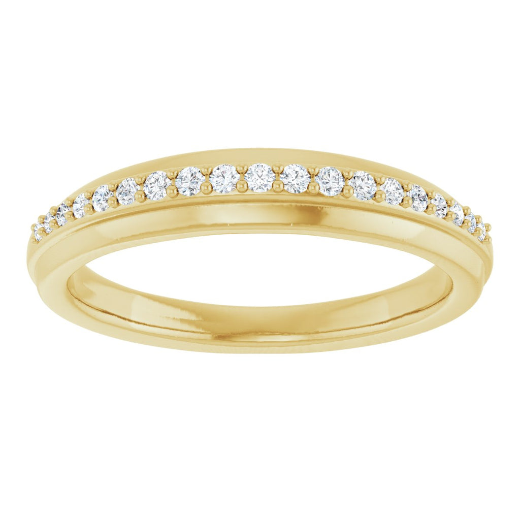 Bezel-Set Halo-Style Engagement Ring or Band
