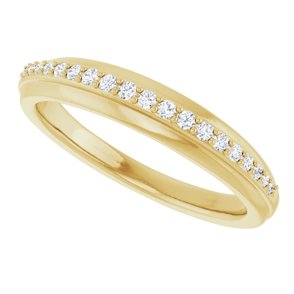 Bezel-Set Halo-Style Engagement Ring or Band