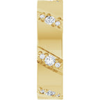 Diagonal Grooved Eternity Band
