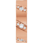 Diagonal Grooved Eternity Band