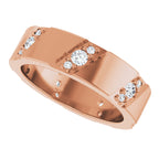 Diagonal Grooved Eternity Band