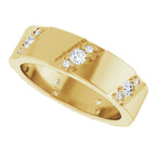 Diagonal Grooved Eternity Band