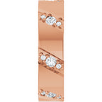 Diagonal Grooved Eternity Band