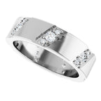 Diagonal Grooved Eternity Band