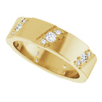 Diagonal Grooved Eternity Band