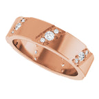 Diagonal Grooved Eternity Band