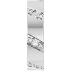 Diagonal Grooved Eternity Band