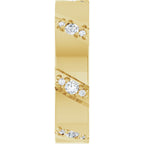 Diagonal Grooved Eternity Band