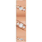 Diagonal Grooved Eternity Band