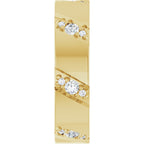 Diagonal Grooved Eternity Band