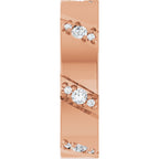 Diagonal Grooved Eternity Band