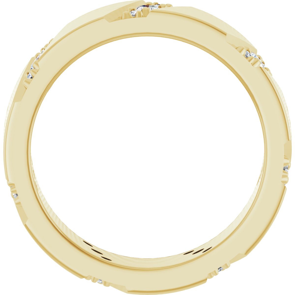 Diagonal Grooved Eternity Band
