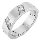 Diagonal Grooved Eternity Band