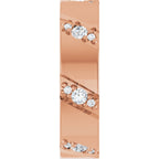 Diagonal Grooved Eternity Band