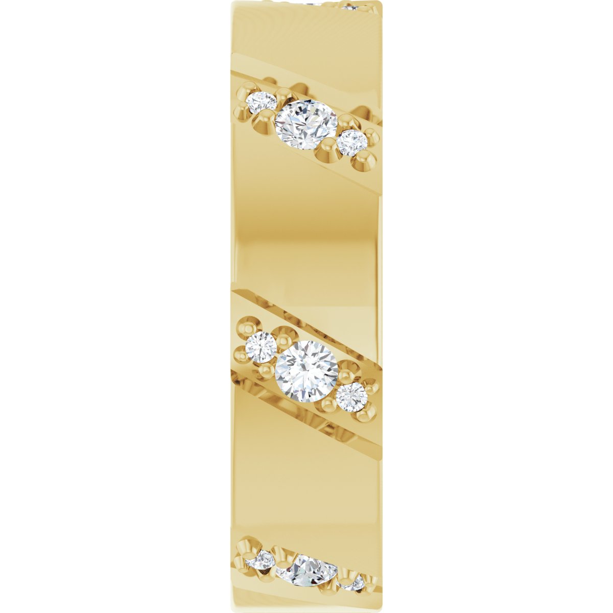 Diagonal Grooved Eternity Band