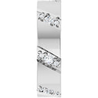 Diagonal Grooved Eternity Band