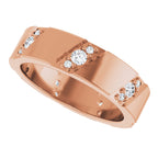 Diagonal Grooved Eternity Band
