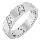 Diagonal Grooved Eternity Band