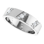 Diagonal Grooved Eternity Band