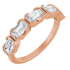 Half-Bezel Five-Stone Anniversary Band