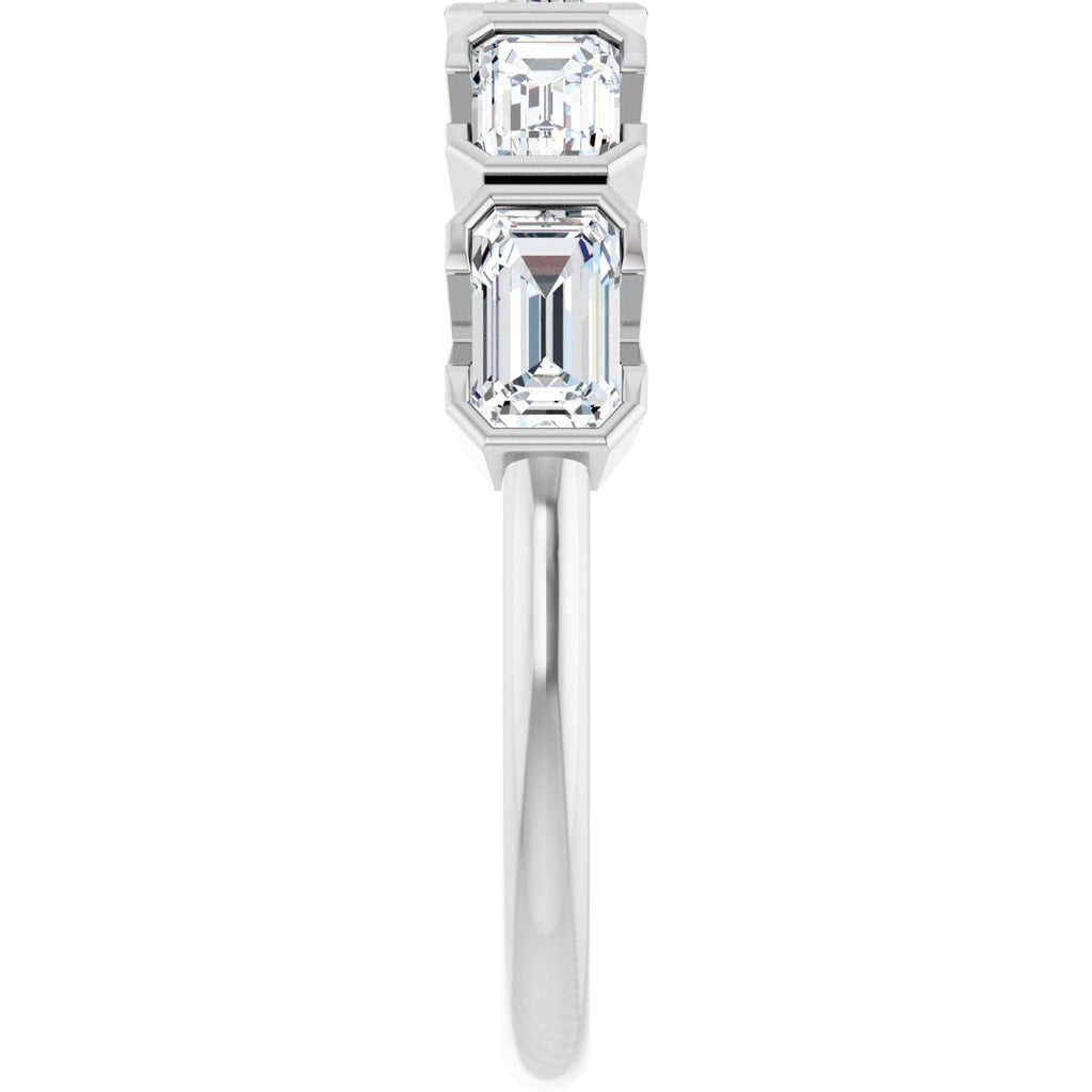 Half-Bezel Five-Stone Anniversary Band
