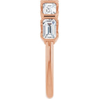 Half-Bezel Five-Stone Anniversary Band