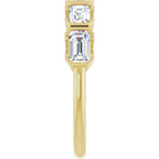Half-Bezel Five-Stone Anniversary Band