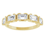 Half-Bezel Five-Stone Anniversary Band